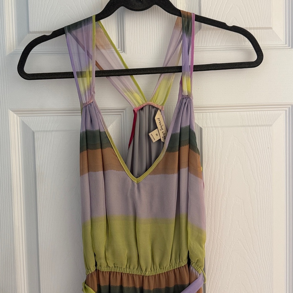 Presley Skye Multicolor Striped Maxi Dress